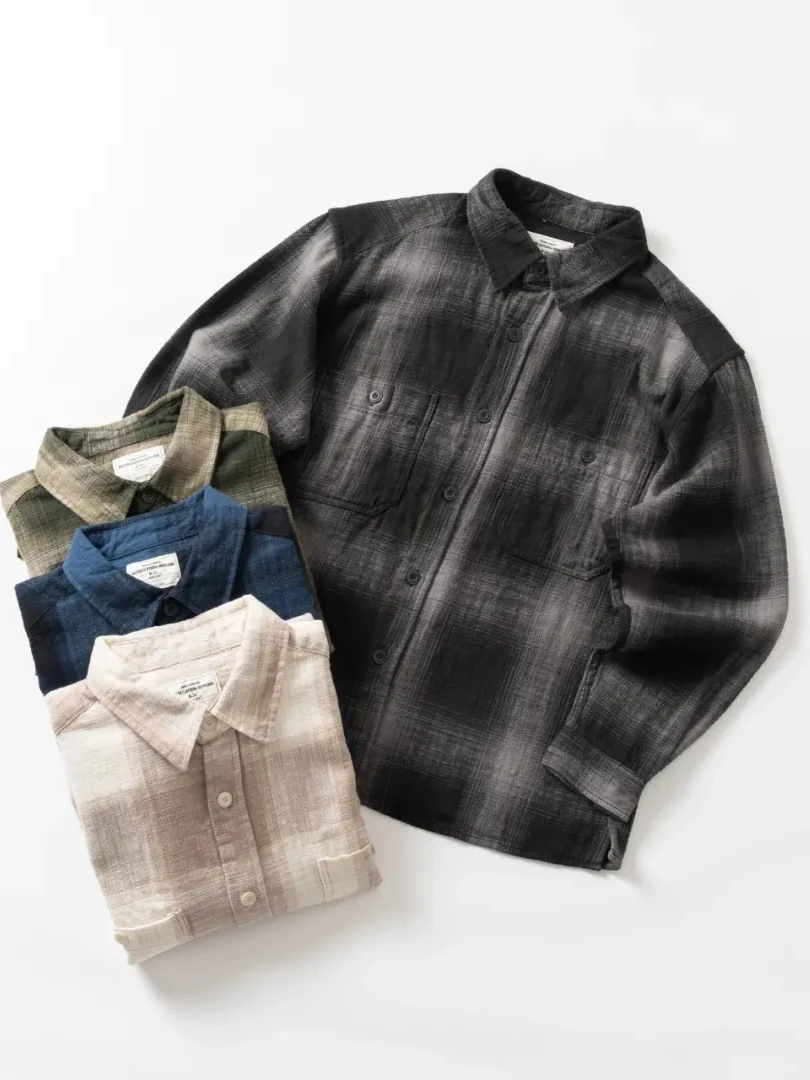 

Хлопковая рубашка унисекс с длинным рукавом в клетку, свободного кроя, нелиняющая, модная, для осени и зимы