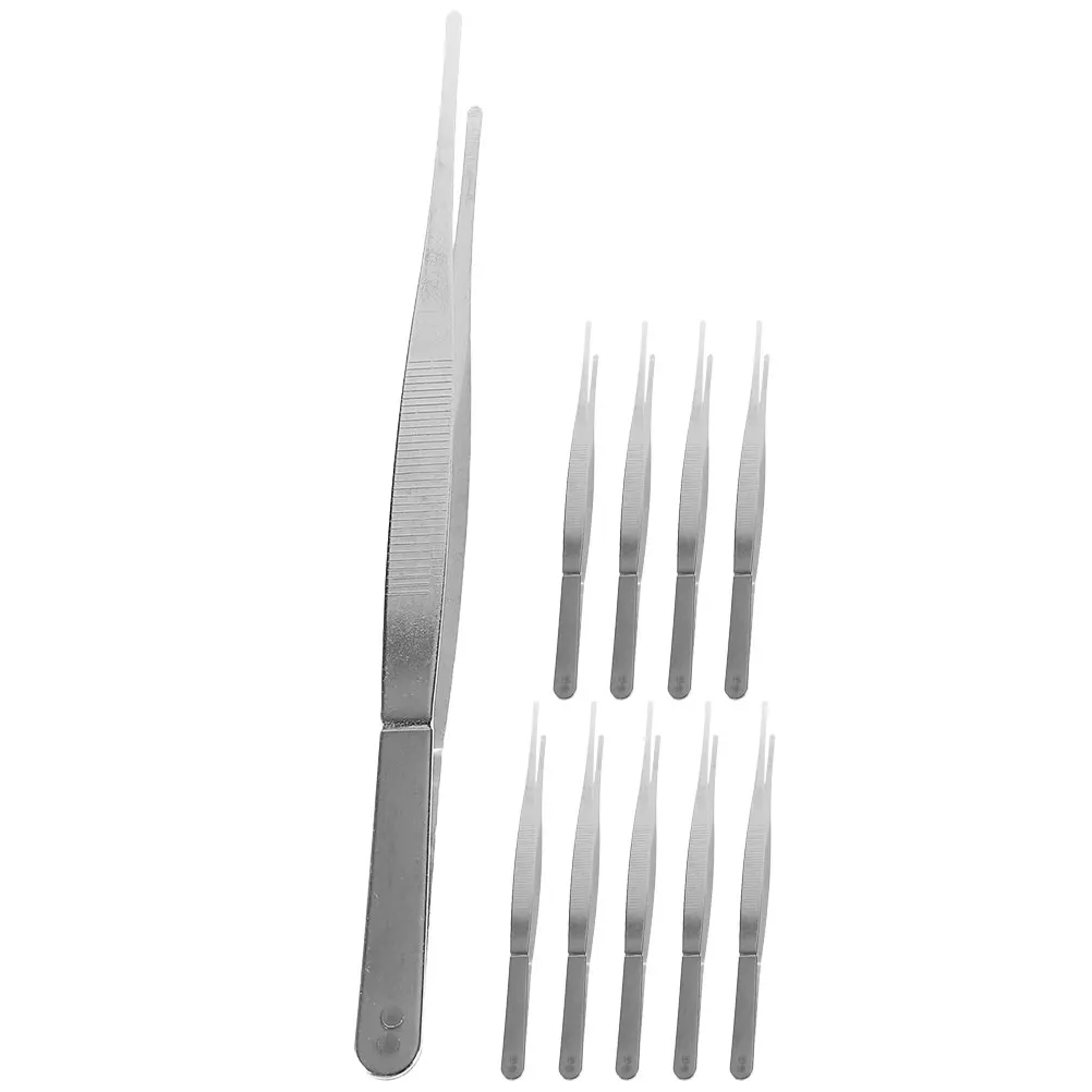 

10pcs Thickened Long Tweezer Durable Lightweight Portable Gardening Plant Craft Bonsai Tool Household Multi-Use Planting Tweezer