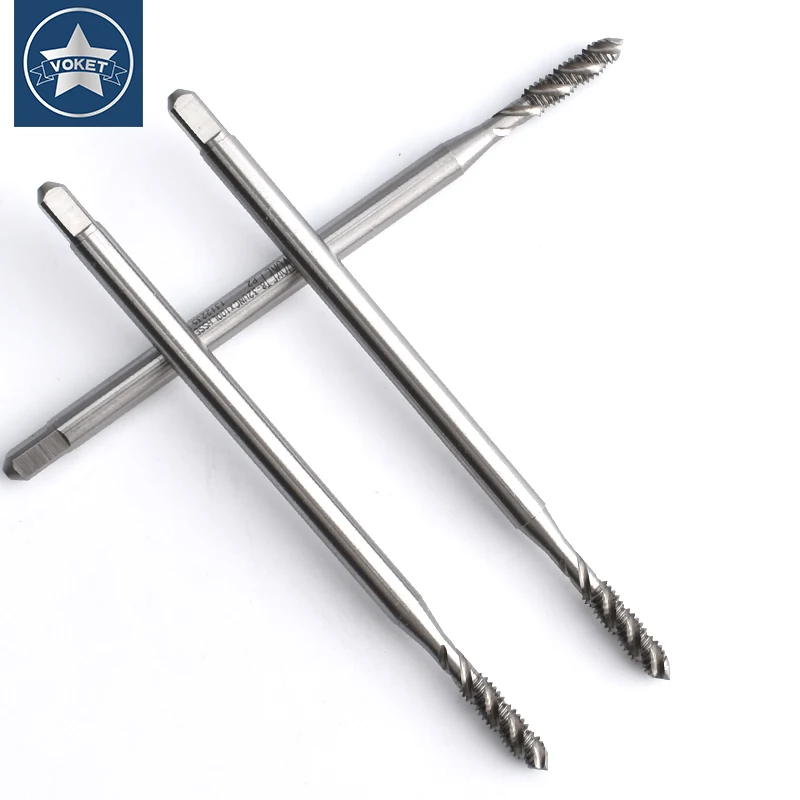 

VOKET HSSE-M35 JIS Standard Long Shank 80L 100L 120L Spiral Fluted Tap M3 M4 M5 M6 M8 M10 M12 Metric Machine Screw Thread Taps
