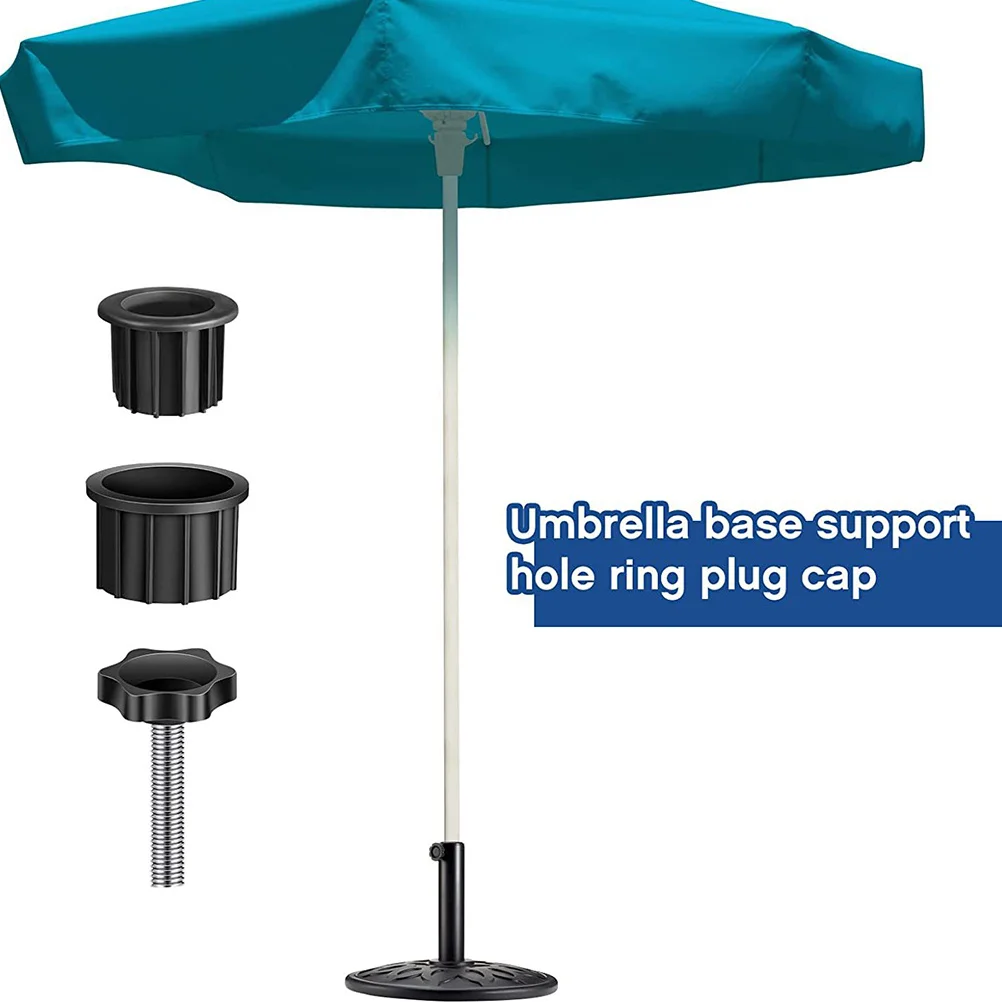 

2 set Umbrella Base Hole Plug Cover Replacement Screw Set For Patio Umbrella Stand Durable Base Part Outdoor Furniture Accessory