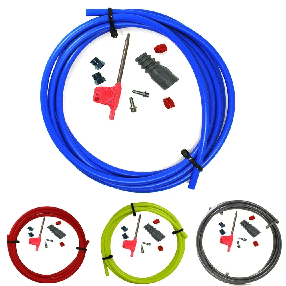 

2-метровый комплект тормозных шлангов, комплект велосипедных разъемов, передний и задний тормозной трос, комплекты велосипедных трубок, базовый тормозной и трос переключения передач