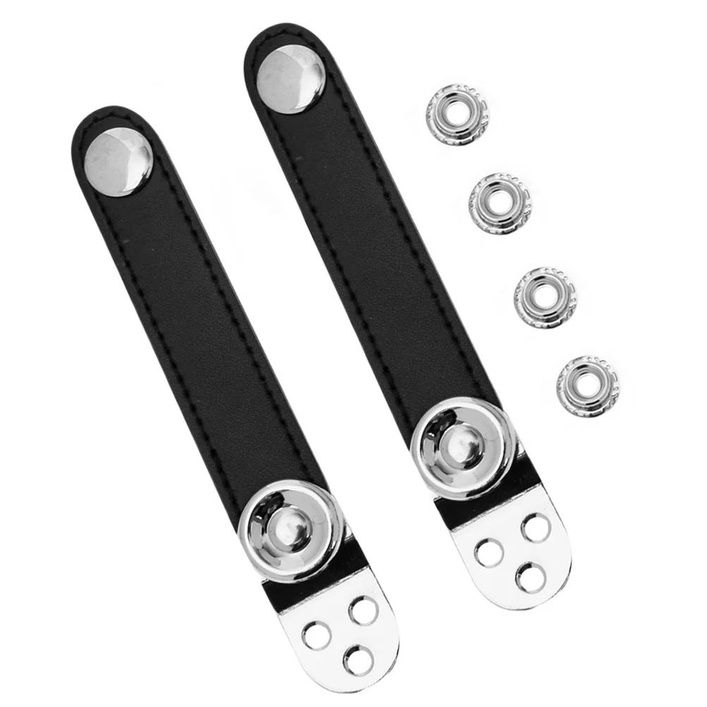 

2 Pcs Accordion Universal Belt Metal Jointed Cowhide Bellows Buckle Bass Straps with Buckles