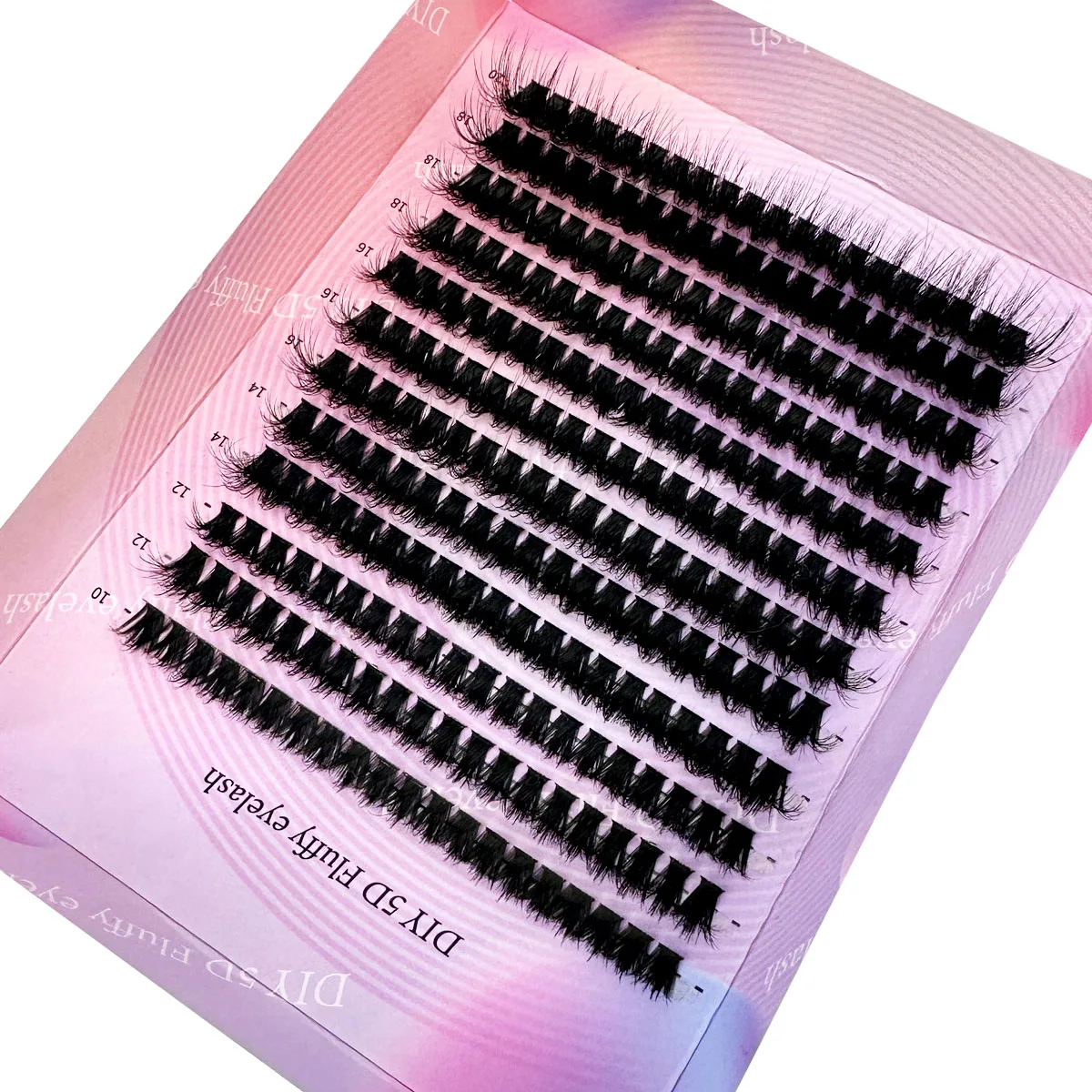 DIY5D Flauschige Wimperncluster, 100D dicke Wimperncluster, CC Curl Wispy Einzelwimpern, 10–20 mm Cluster-Wimpernverlängerung, 240 Stück – Detail 6