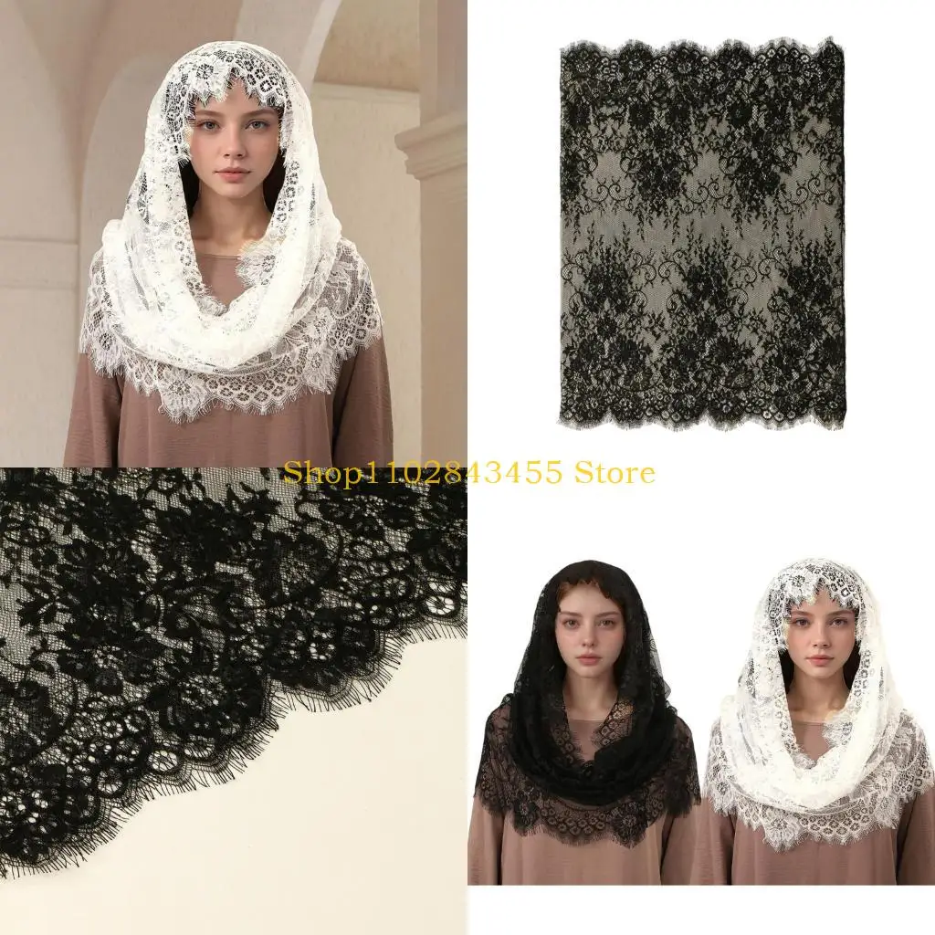 

49MC Classical White Bridal Headpiece Soft Polyester Material Easy To Attach For Ceremony event