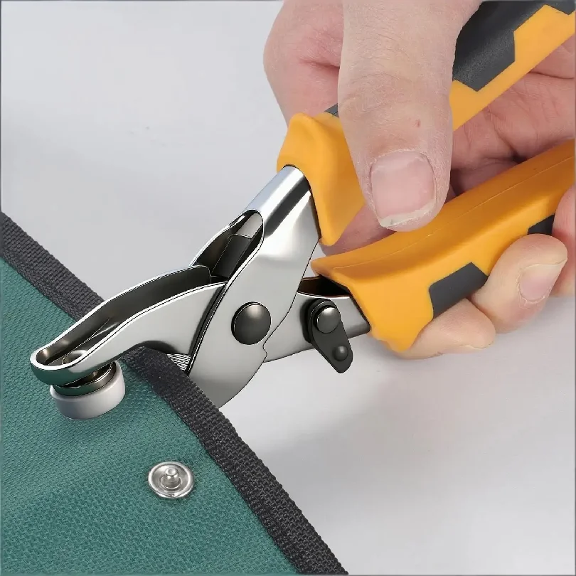 Handheld Snap Fastener Pliers Set 5 Prong Eyelet Grommet Installation Tool Kit For DIY Clothes Bags Leather Dog Collars