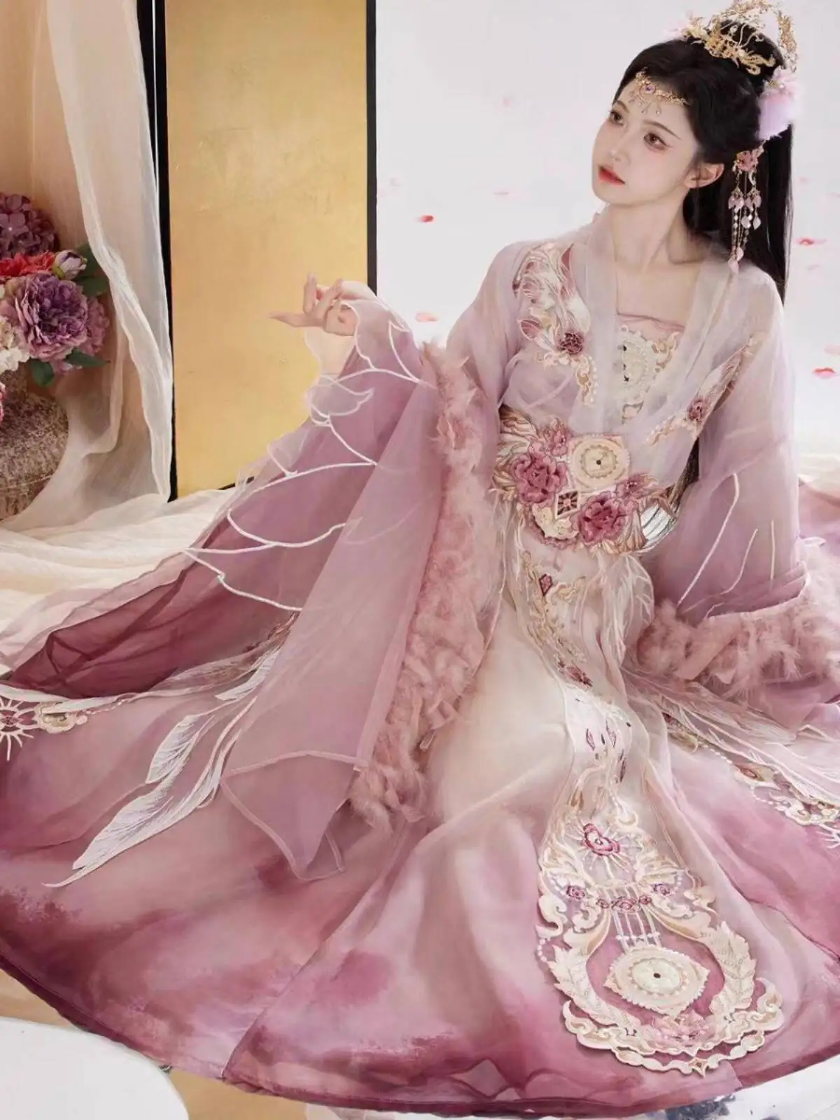 New Hanfu Women Wei-Jin Period Luxury Heavy Industry Embroidery Waist Skirt Han Elements Fiesta Carnival Halloween Cosplay