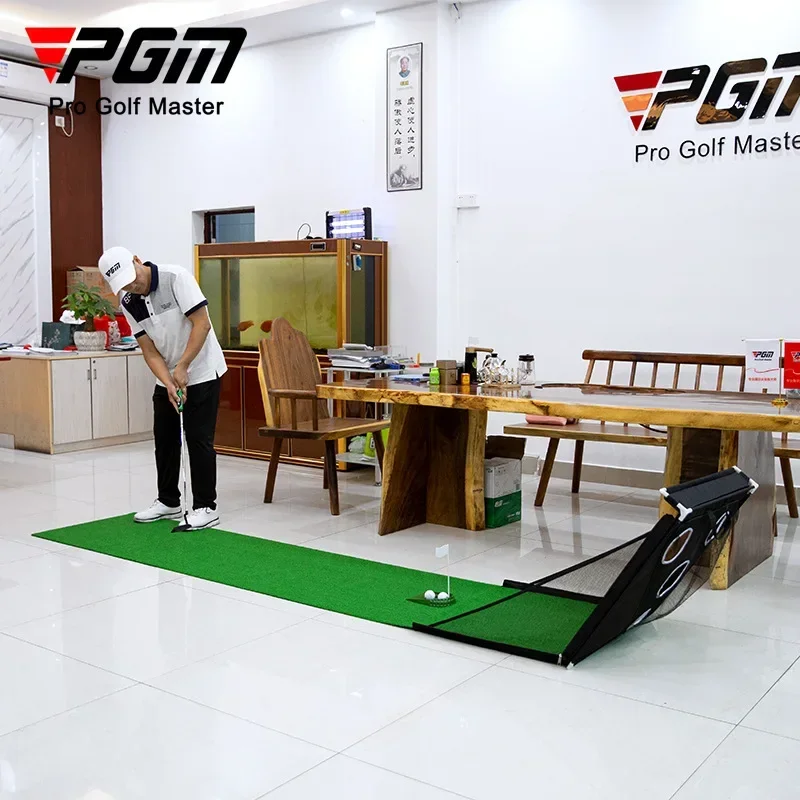 Pgm Golf Practice Hitting Net Portable Golf Putting Green Multi-Functional Swing Training Aids Multi-Target Exercises Mat Green