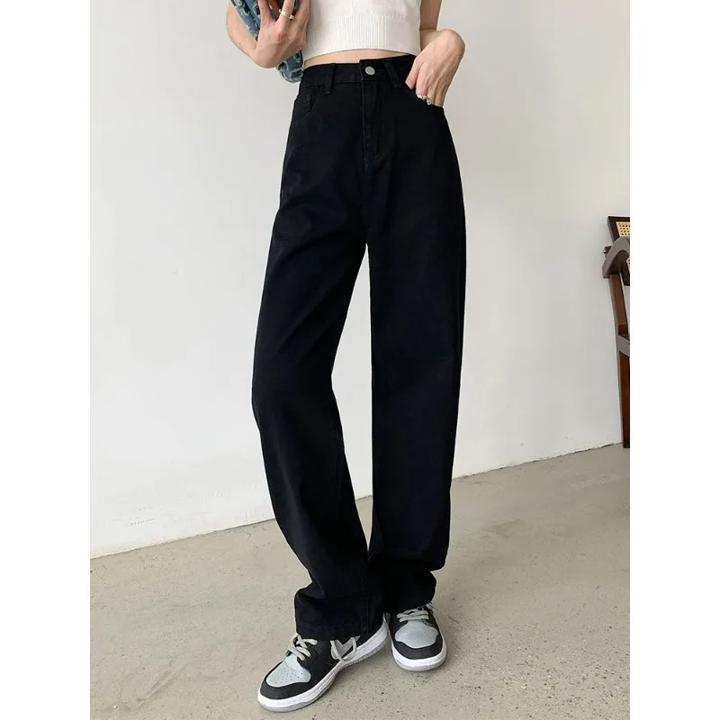 Women Denim Jeans 2025 Autumn Winter New Fashionable High Wasit Wide Leg Pants Versatile Comfortable Hot Sale Baggy Casual Jeans