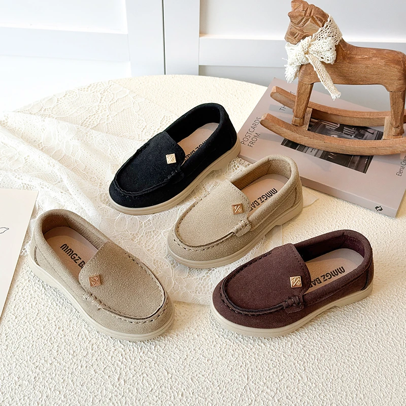 

Children's Fashion Slip on Casual Single Shoes 2026 Spring New Boys' Soft Soled Comfortable Versatile Shoes Solid Designed Flats
