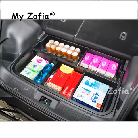 For GAC AION UT 2025 2026 Car Rear Trunk Organizer Box Large Capacity Double-deck Storage Box Luggage Storage Tray Accessories