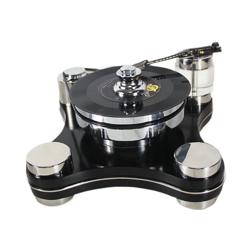 Minimalist modern vinyl record player stainless steel model room hotel clubhouse living room ornament decoration