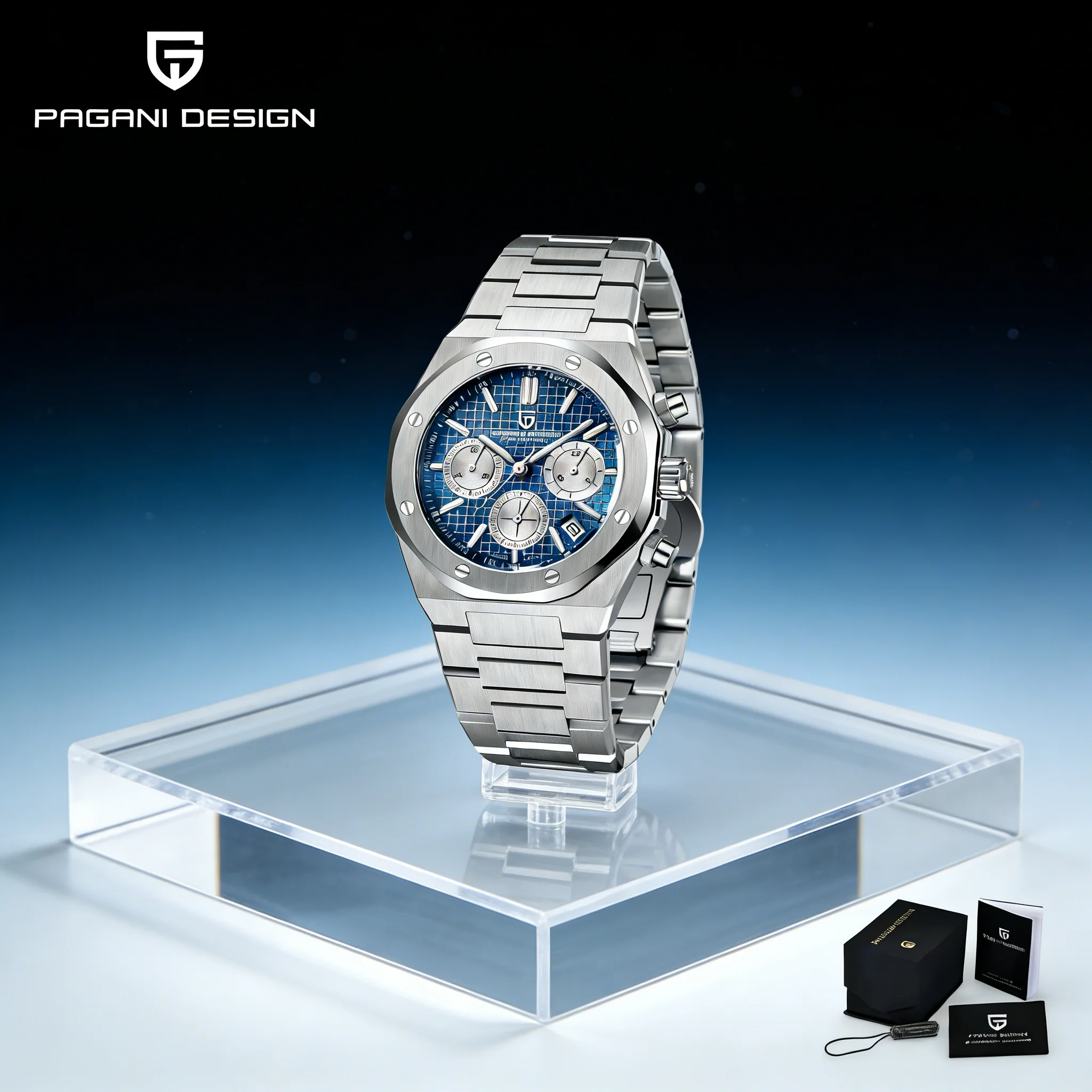 PAGANI TASARIM PD1707 erkek kuvars saatler 40 MM Paslanmaz Çelik Safir Cam Üst Marka Izle Erkekler için Hediye Reloj Hombre 2024 Yeni