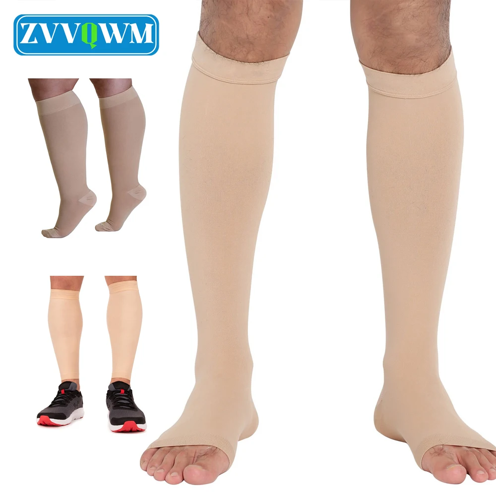 

1Pair Lower Leg Compression Sleeves Shin Splint Women Men Wide Calf Compression Socks Varicose Vein Running Calf Sleeves