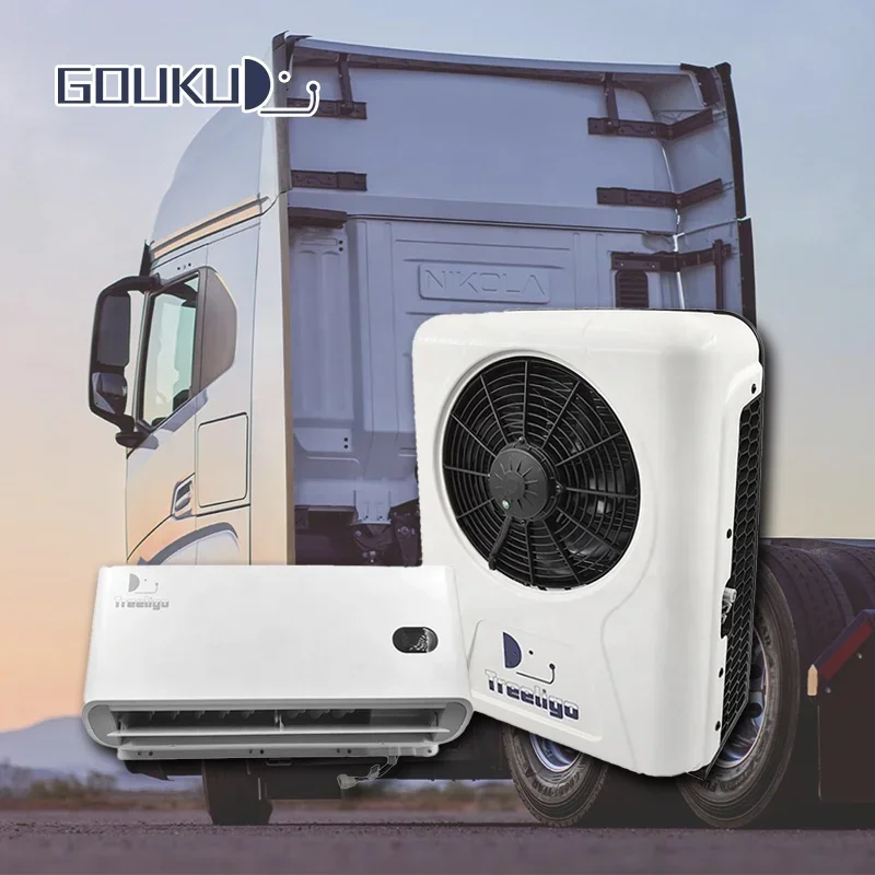 NEW arrival low noise cooler split car tractor trailer camper shell truck apu air conditioning for semi trucks