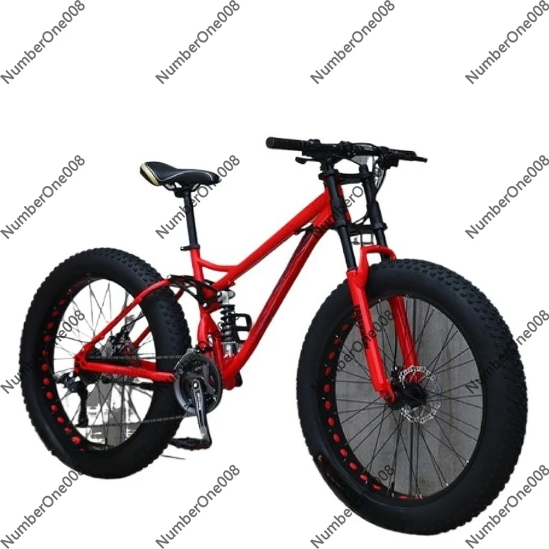 

Горный велосипед с переменной скоростью, внедорожный, для пляжа и снега, для мужчин, женщин и молодежи, с мягкой подвеской, амортизатором и ультраширокими шинами 4.0