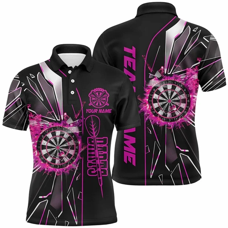 3D Printed Dart Beer Polo Shirt For Men Customized Name Pattern Tees Summer Street Loose Short Sleeve Tops Lapel T-Shirts