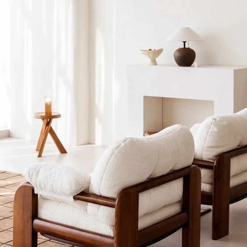 Household, retro design, medieval style, single sofa, homestay leisure chair