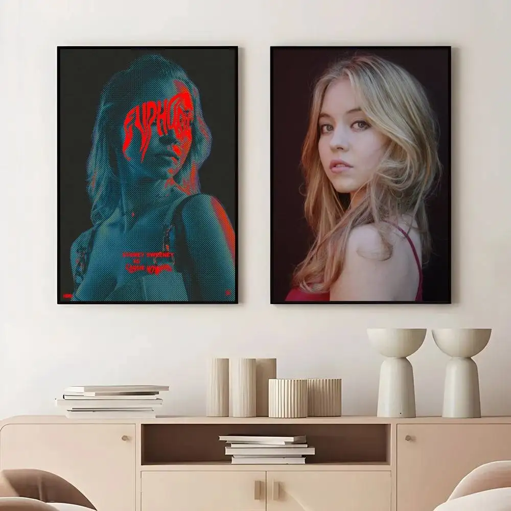 سيدني سويني ملصق HD يطبع جدار الفن اللوحة غرفة نوم عنبر ملصقات جدار ديكور المنزل #3