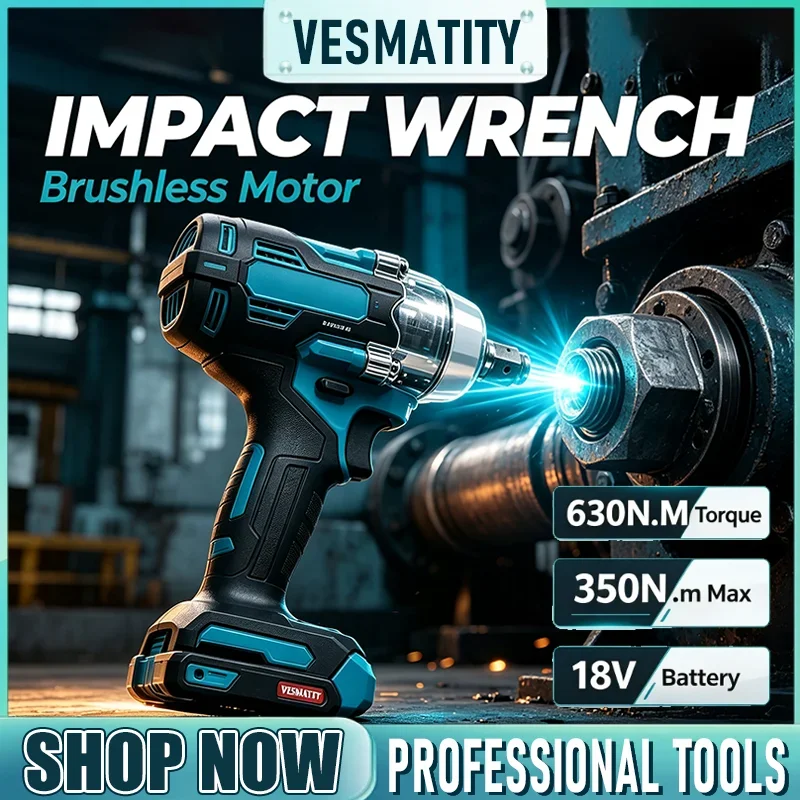 Original 630Nm cordless drill driver screwdriver rechargeable power tool for industrial fastening tasks for 18V 20V battery