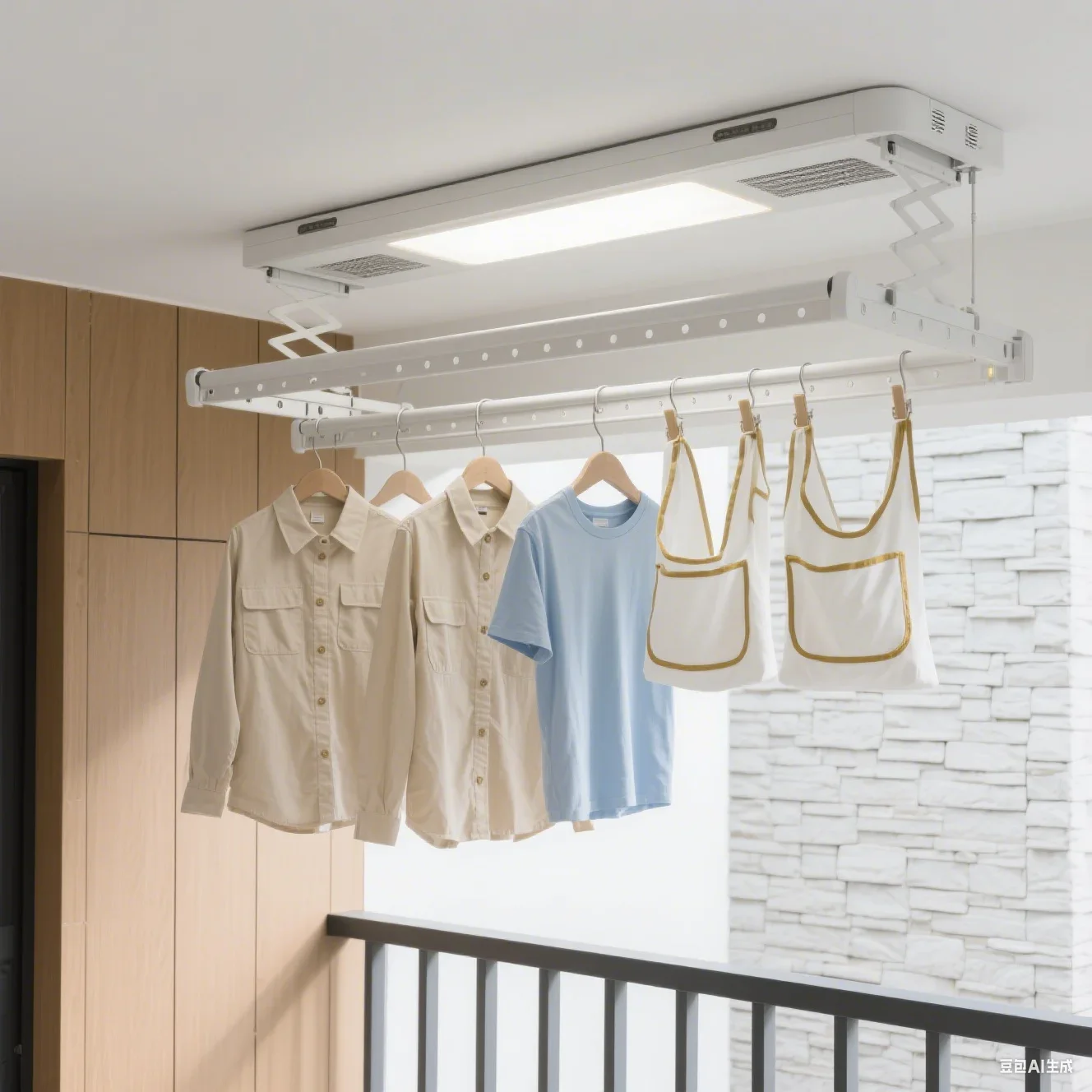

Invisible Ceiling Drying Rack Automatic Retractable Drying Rack with Remote Control