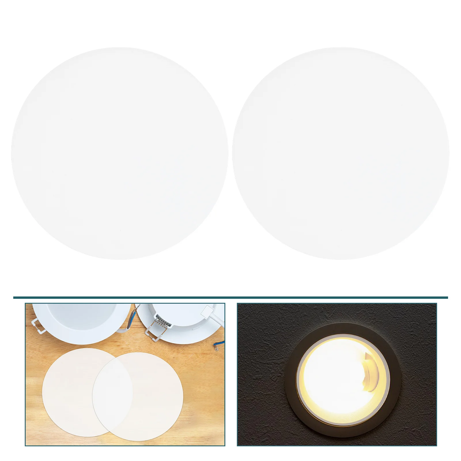 

4pcs Downlight Light Diffuser Anti-Glare Ceiling Lamp Shade Soft Lighting Cover For Home Easy Installation Replacement Spotlight