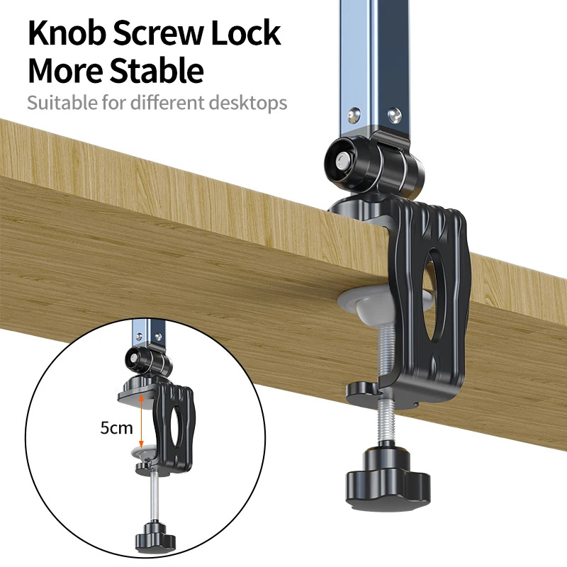 Aluminum Alloy Telescopic Mic Stand Adjustable For Live Streaming Recording Studio