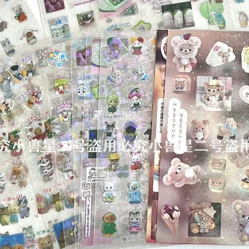 10db Másodlagos retro Japán nyelv Anime scrapbook lap matrica Kreatív Design aranyos Gúnyrajz írószer matrica DIY dekor matrica