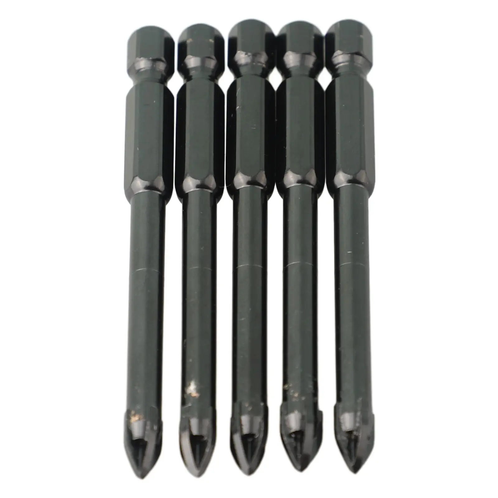 

Hex Shank Drill Bits 6mm 74mm Black Hex Shank Multifunctional Triangular Tungsten Carbide YG6X Alloy Porcelain