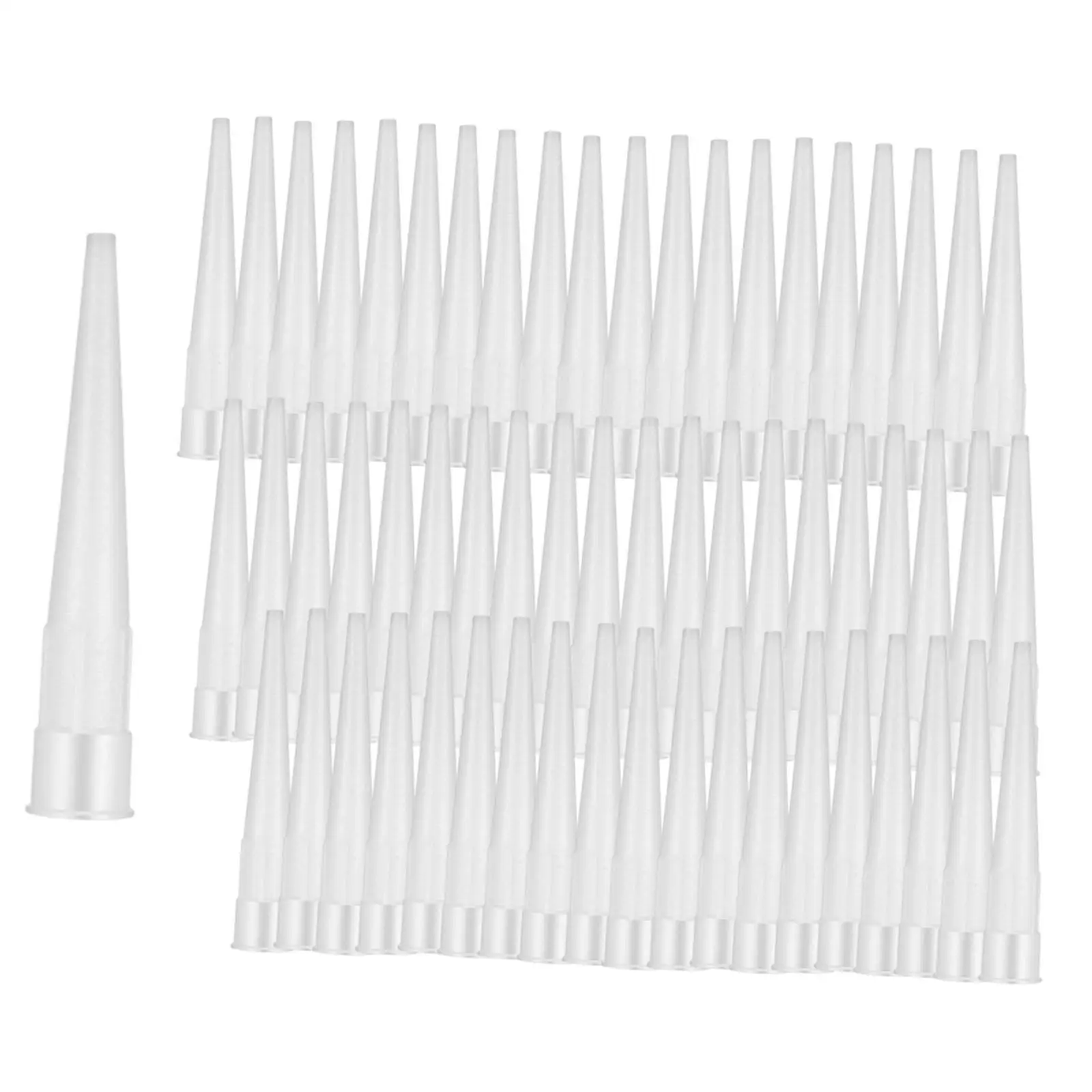 Acrylic Caulking Nozzles Clear Cone Tips Sturdy Sealant Applicator Heads for Efficient Grout Sealing in Renovation