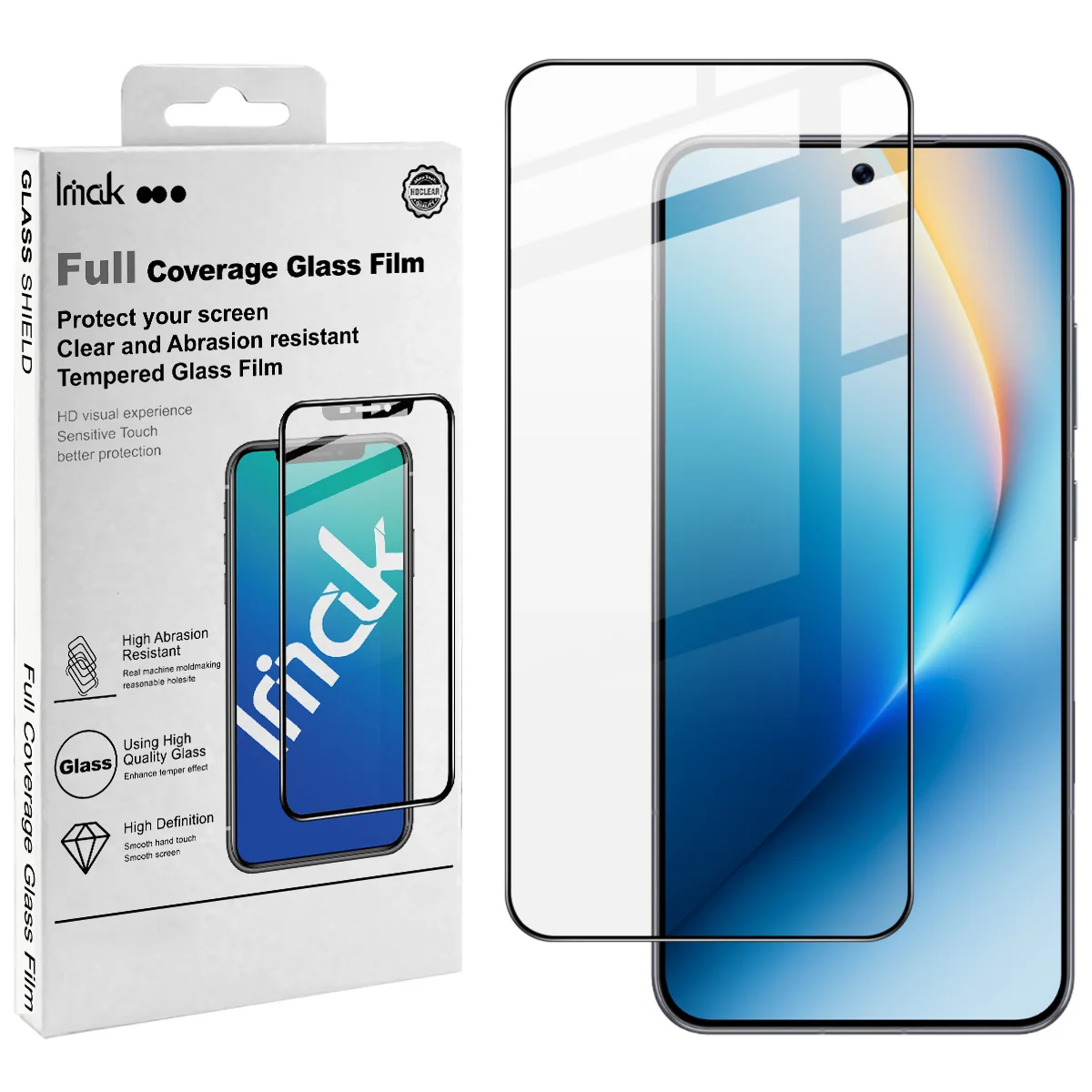 IMAK Pro+ Tempered Glass for Honor WIN RT 5G Screen Protector Film Support Fingerprint