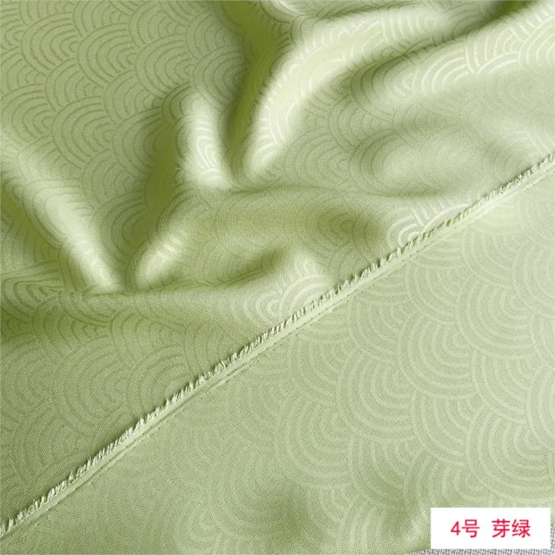 

19 momme шелковая жаккардовая ткань с полными отверстиями, 100% Cheongsam Hanfu, топ в традиционном китайском стиле