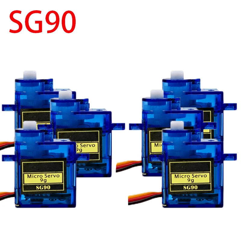 

Микросервомотор SG90 9г (2/4/8/10 шт.) с углом вращения 180/360 градусов, подходит для радиоуправляемых самолетов, вертолетов, автомобилей
