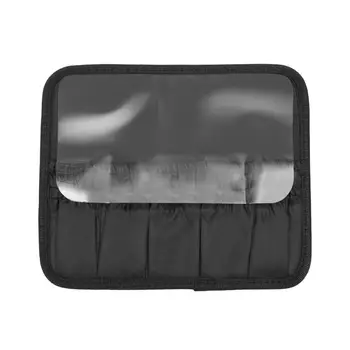 Malý černý LED kosmetický organizér s vláčkem | Osvětlené zrcátko se 3 barevnými režimy, nastavitelný jas, vodotěsný PU kosmetický organizér s D 10 nejlepší prodej LED pouzdro na make-up - №2