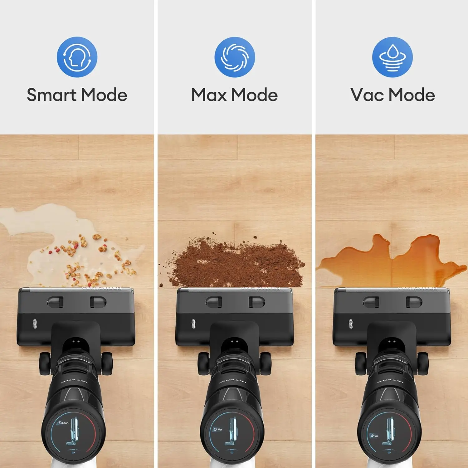 Wet Dry Vacuum Cleaner,Cordless Vacuum Mop Combo with Self-Cleaning,Smart Mess Detection,50mins Runtime,3-in-1 Vacuum Mop for