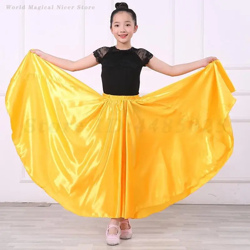 Kinder Performance Tanzkostüm Erwachsene Kinder Big Swing Ballett Bauchtanz Rock Gypsy Flamenco Tango Tänzerin Übungskleidung