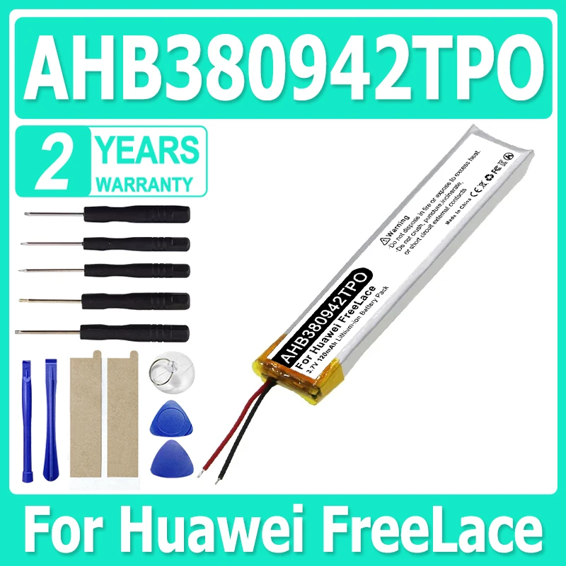 

Brand-New AHB380942TPO Wireless Headset Battery 3.7V 120mAh AHB380942TPO For Huawei FreeLace + Free Tools