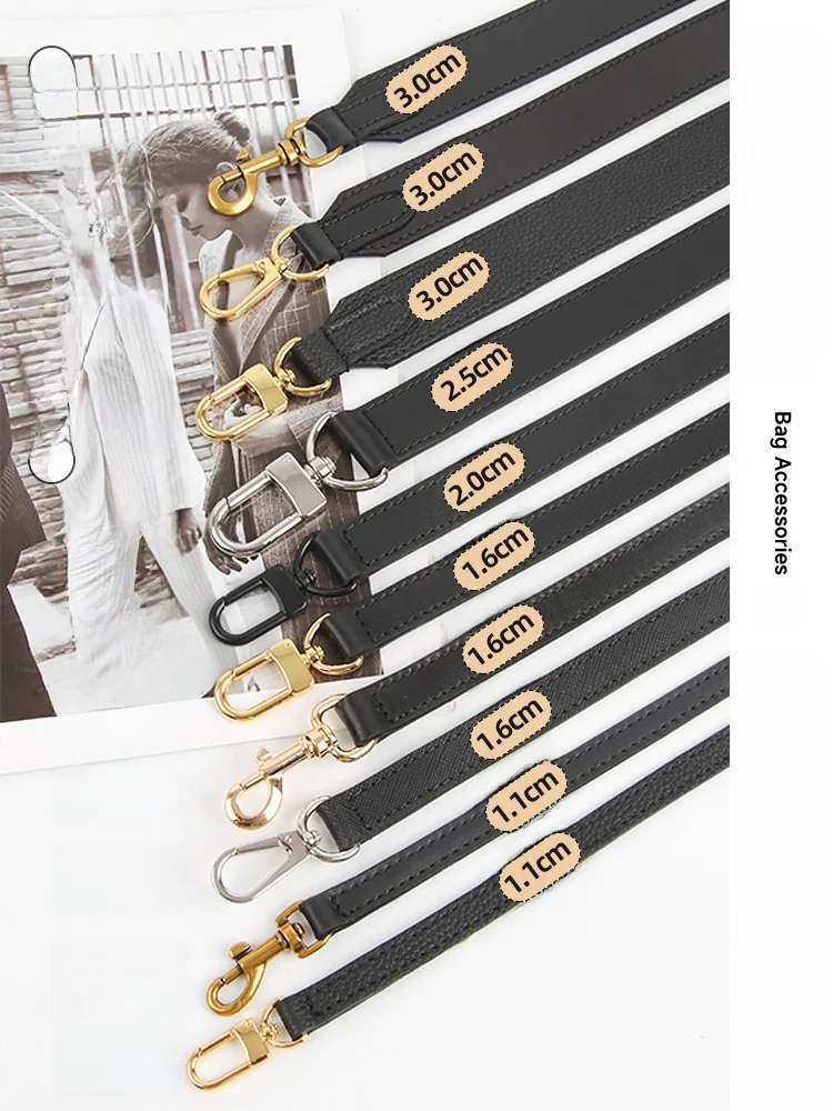 adjustable-bla-leather-oulder-bag-strap-narrow-wide-crossbody-underarm-diagonal-genuine-cowhide-bag-accories