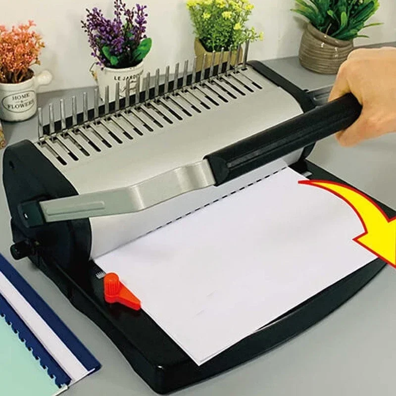 U615 A4 Manual Punching Binding Machine Desk Calendar File Comb Ring Punch Office Equipment And Supplies