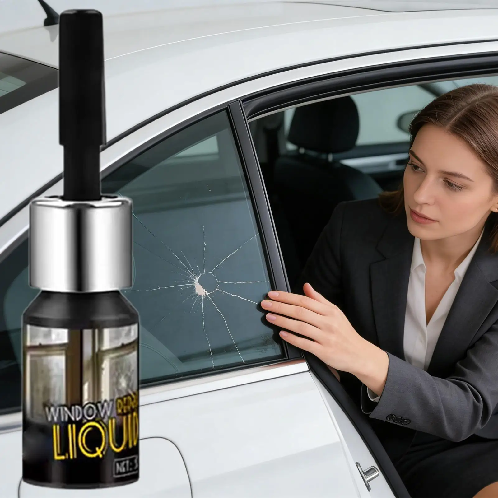 Glass Crack Repair 5ml Quick-Dry Invisible Bonder Filler Solution Windshield Chip Repair for Car Window Mirror Auto Jewelry
