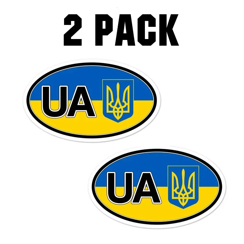 SET Of 2 UKRAINE Flag Sticker Waterproof Vinyl Decal Car Accessories Pegatinas Para Coche DIY Car Styling