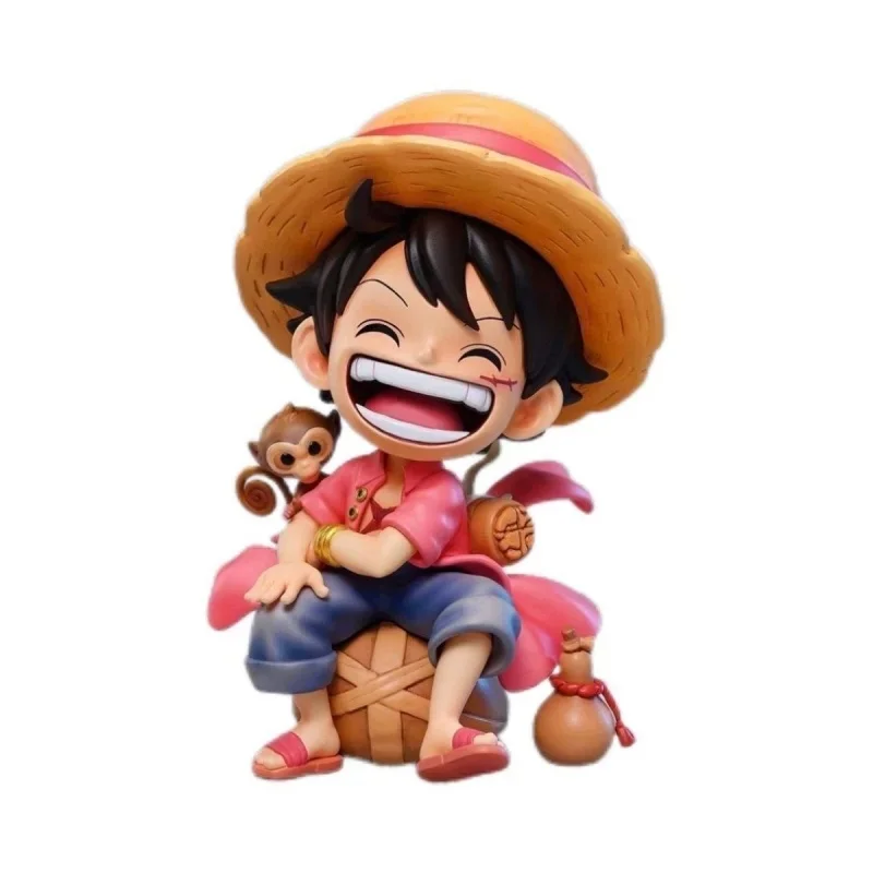 One Piece Q Ver Figure Monkey D Luffy Roronoa Zoro Sanji Action Figurine Kawaii Sitting Posture Anime Model Collection Statue