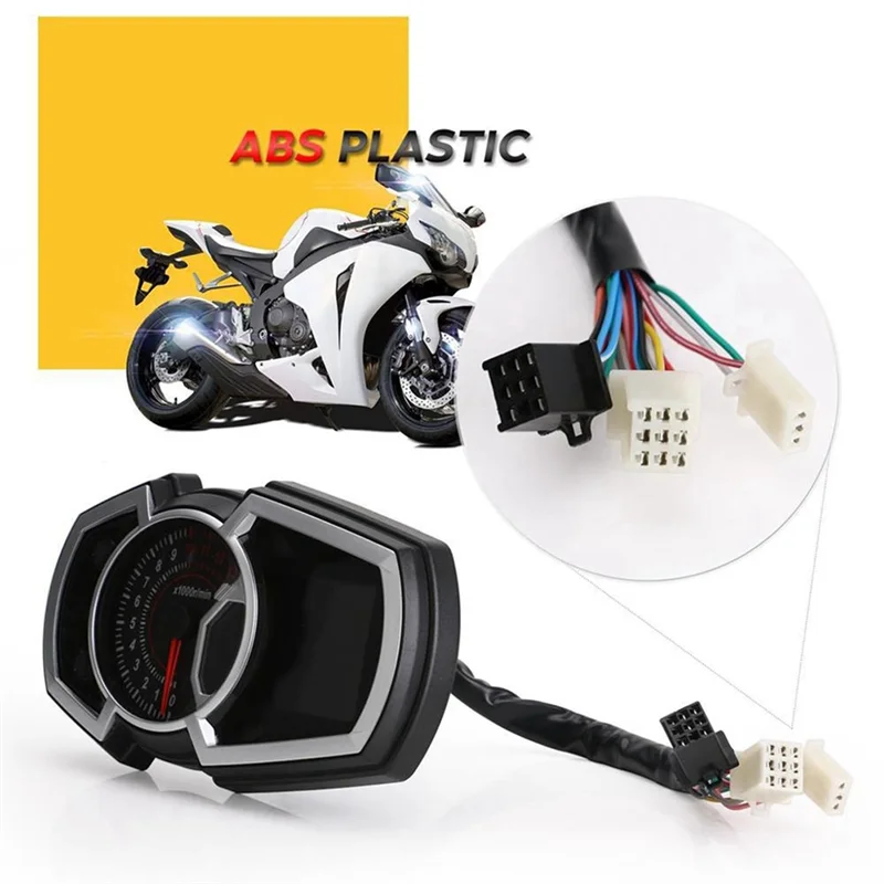 

B07A-Motorcycle Speedometer Odometer Fuel Gauge 13000RPM Universal 1 2 4 Cylinder LCD Instrument For Kawasaki Ninja650 Parts