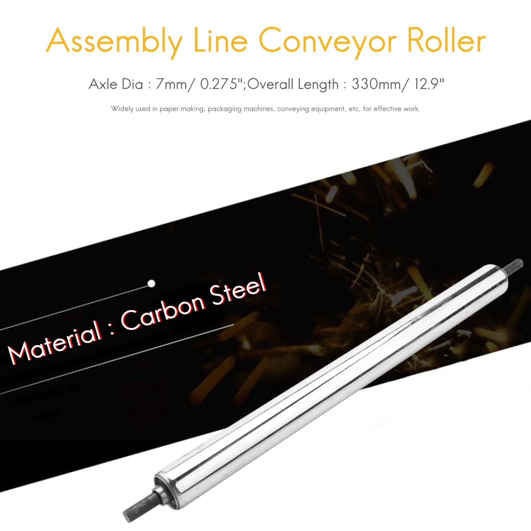 25mm x 300mm Carboon Steel Assembly Line Conveyor Roller