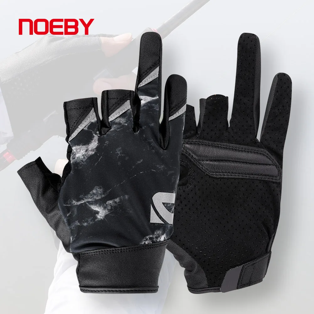 Noeby Half Finger Fishing Gloves UPF50+ Sun UV Protection Quick-drying Anti-slip Ultrathin Outdoor Kayaking Fishing Sports Glove