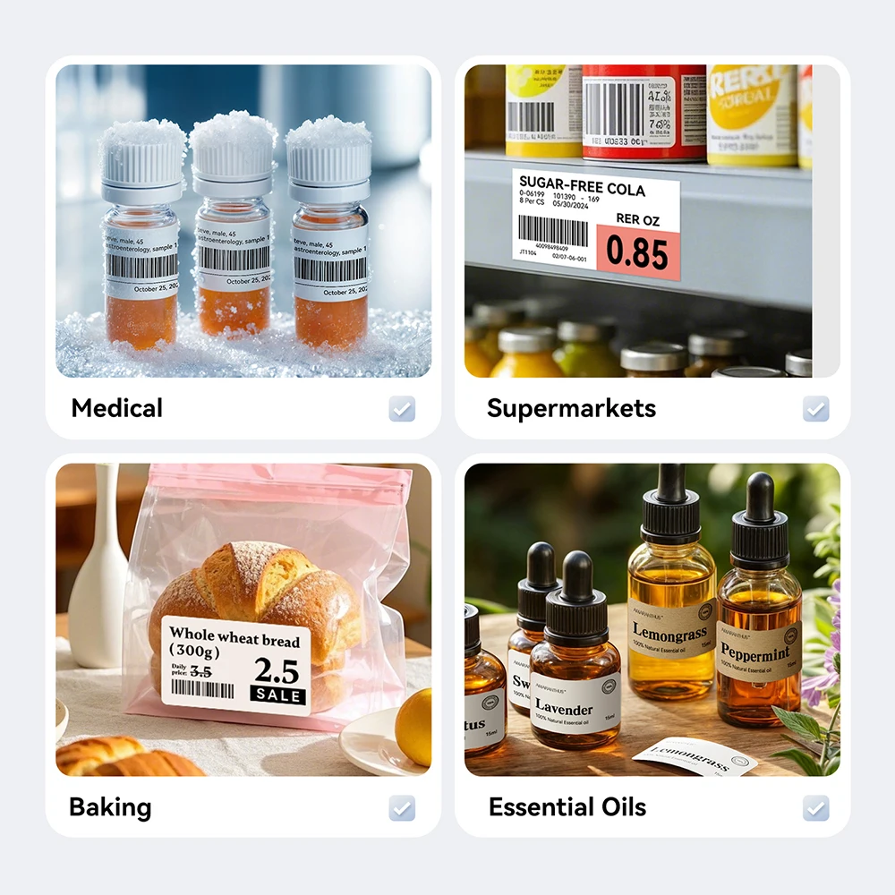 Niimbot M2 Thermal Transfer Label Printer 300 DPI High Definition Wireless 20-50 mm Print Width Label Maker Support Phone/PC