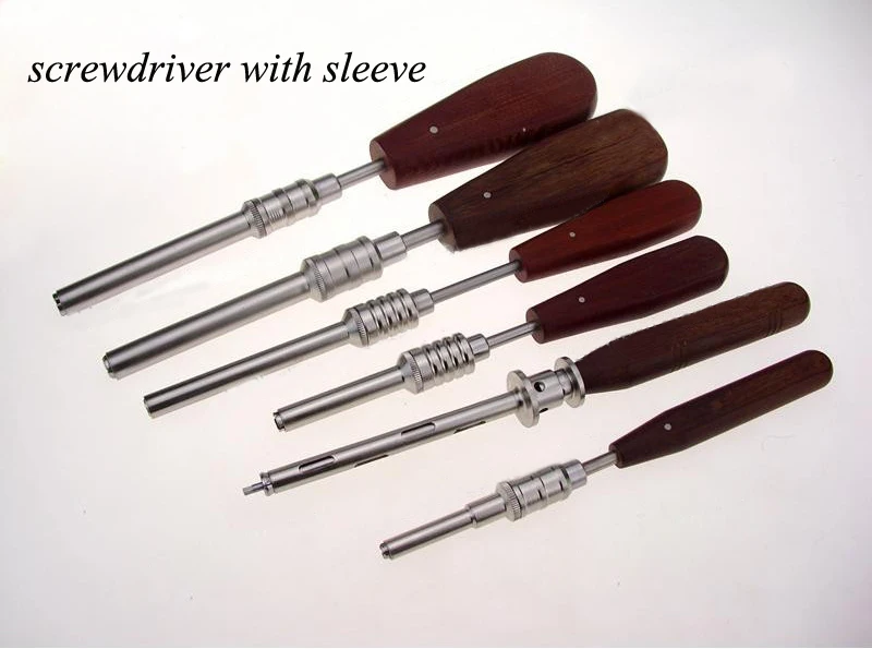 

Medical orthopedic instrument screwdriver with sleeve holder implant bone screw cortical cancellous holding SW star 4 6 angle