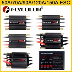 Originale Flycolor 50A 70A 90A 120A 150A Brushless ESC Speed Controller Progaming Card 2-6S Lipo BEC 5.5V/5A per RC Boat