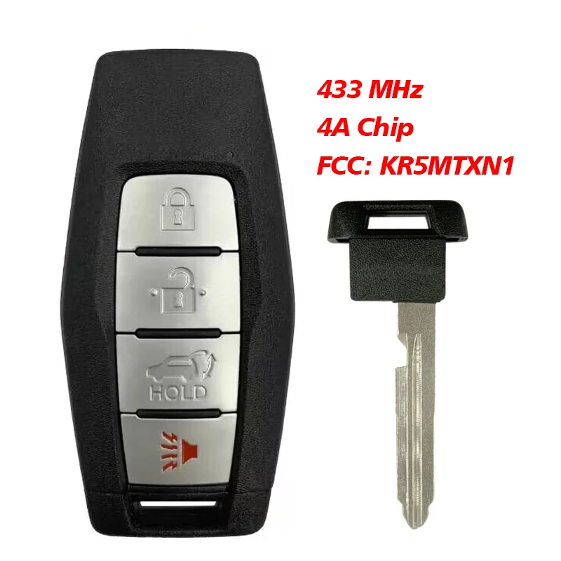 

CN011038 Aftermarket FCCID: KR5MTXN1 For Mitsubishi Outlander 2021+4A Chip Key Fob Smart Key 433MHz 2/3/4Buttons