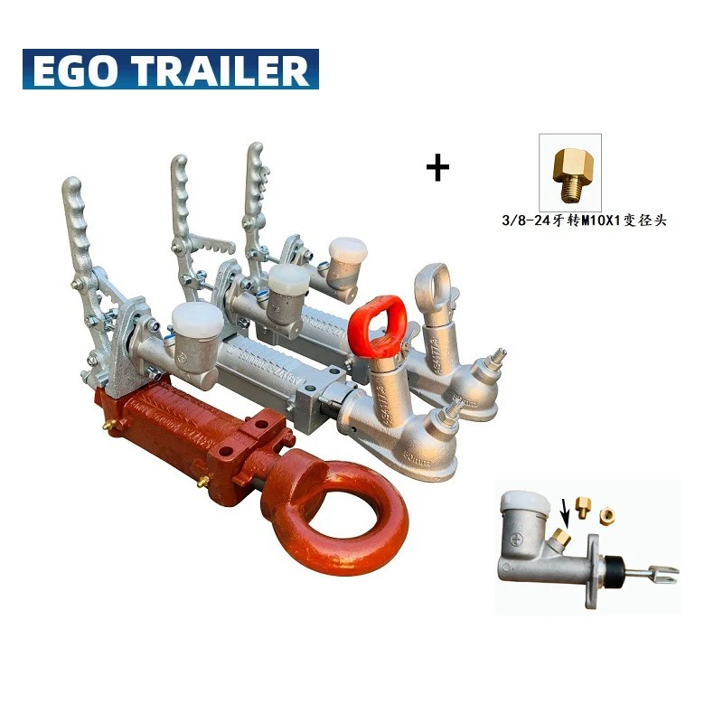 Hydraulic brake trailer coupler