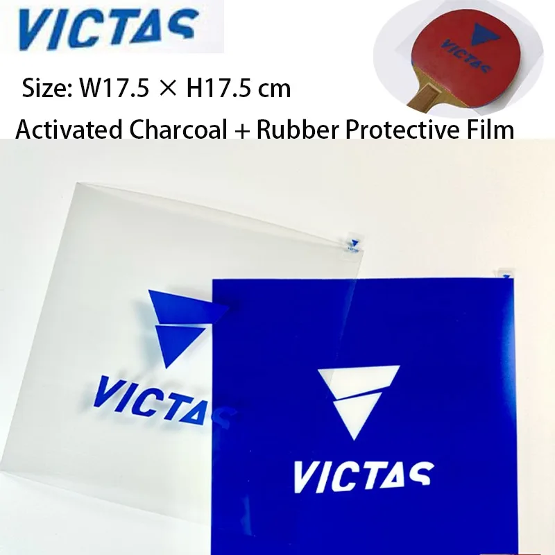 Victas ping pong película protetora de borracha carbono ativado adsorção eletricidade estática raquete de tênis de mesa película protetora